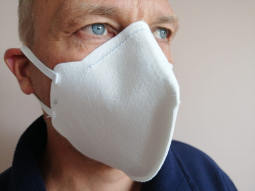 Ochranná maska na tvár z polyesterovej plsti 400 g/m2 